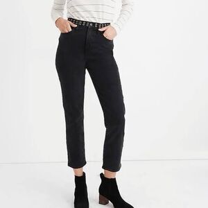 Madewell Classic Straight Jeans Size 26 Black High Rise